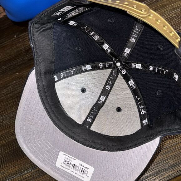 New Era 9Fifty Gold Stars Navy SnapBack Hat - Picture 7 of 8